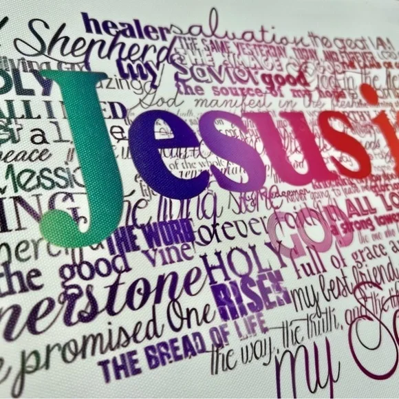 Colorful Jesus Christian Art Print, 12”x18” Wrapped Canvas - Picture 4 of 6